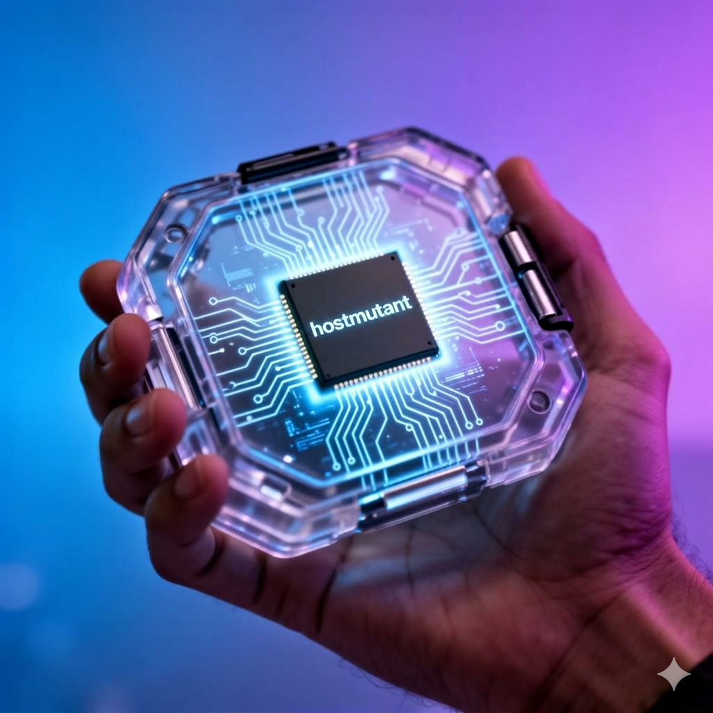 Transparent device with Hostmutant chip